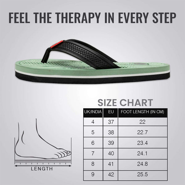 Ortho Rest Women's Comfortable and Stylish Flat Sandals Slipper | Soft Sole Casual Slip-On with back foot support (L215) - Green