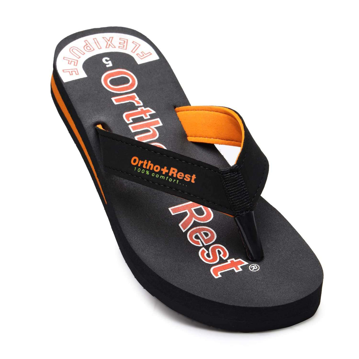 Ortho Rest Comfort Extra Soft Ortho Slippers for Women |  Doctor Chappal Footwear | Casual Flip Flops for Home Daily Use (L222) - Black