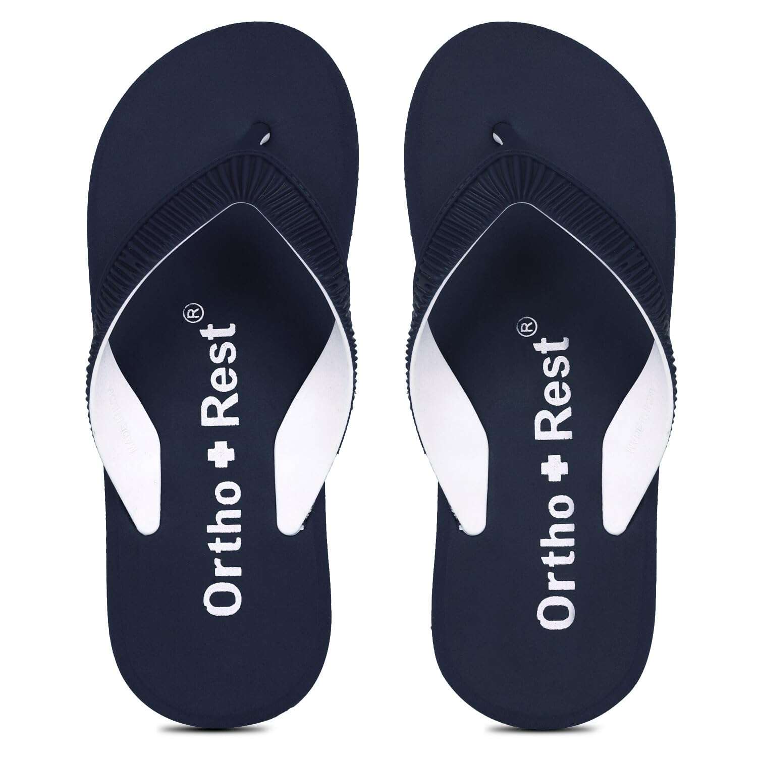 Ortho Rest  Slippers for Women with Cushioned Anti-Skid Sole (L219) - Navy Blue