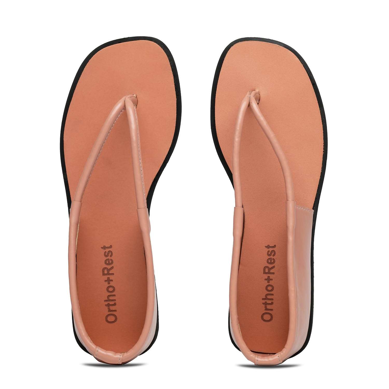 Ortho Rest Women's Comfortable and Stylish Flat Sandals Slipper | Soft Sole Casual Slip-On with back foot support (HH02) - Pink