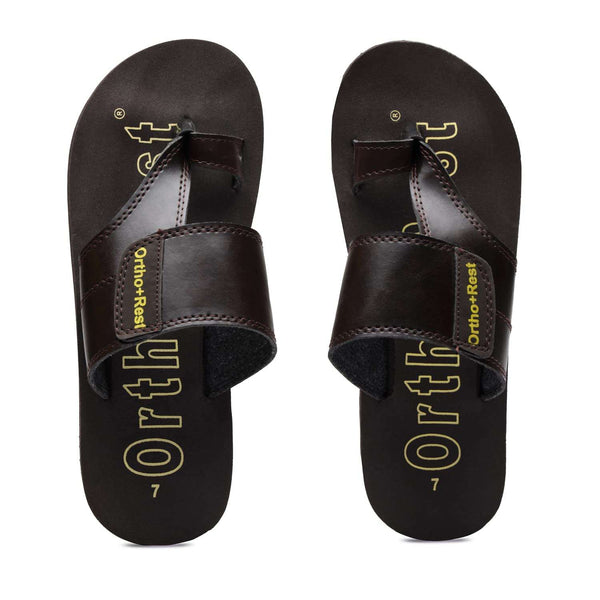 Ortho Rest Extra Comfortable Ortho Slippers for Men Daily Use (M444A) - Brown