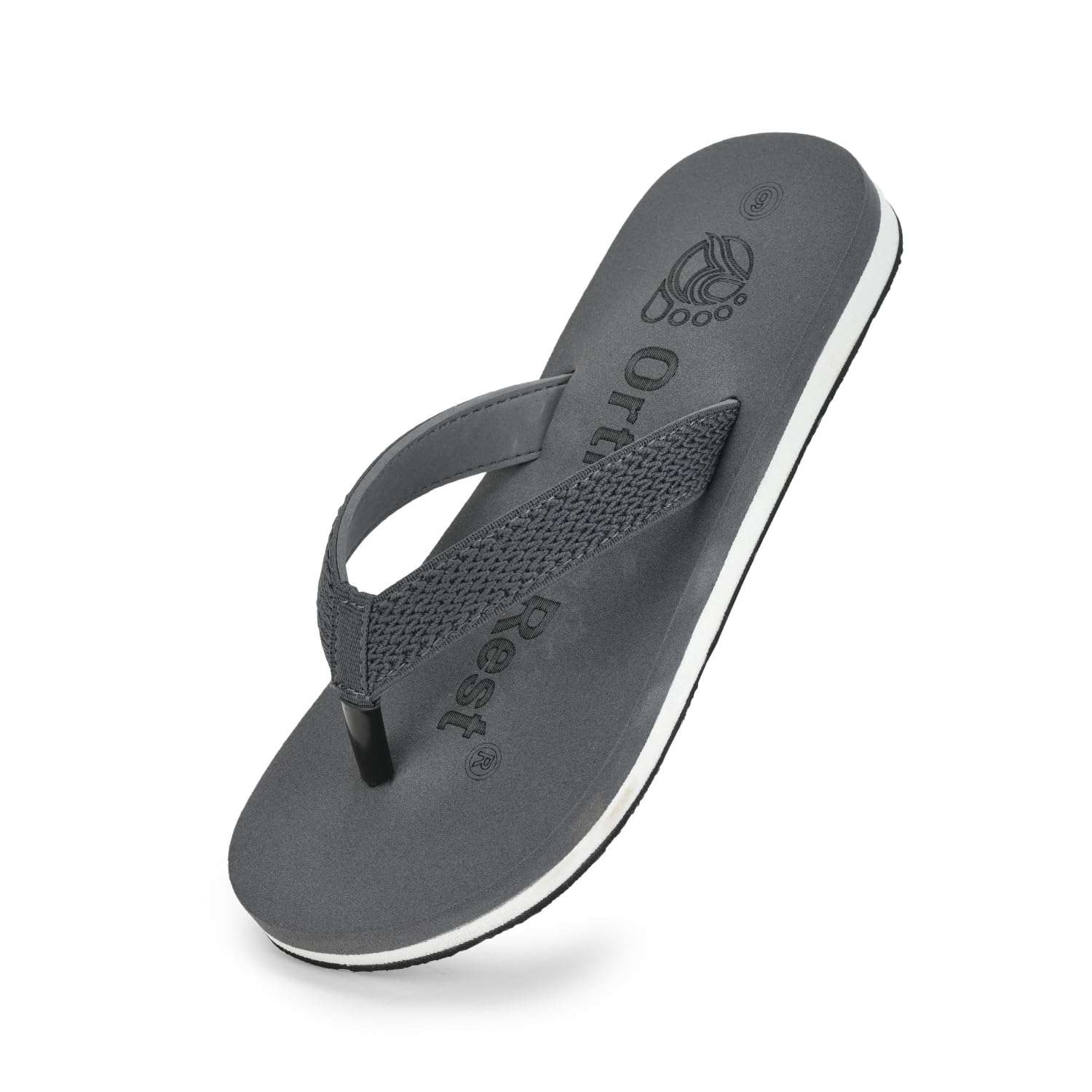 Ortho Rest Women's Comfortable and Stylish Flat Sandals Slipper | Soft Sole Casual Slip-On with back foot support (L217) - Grey