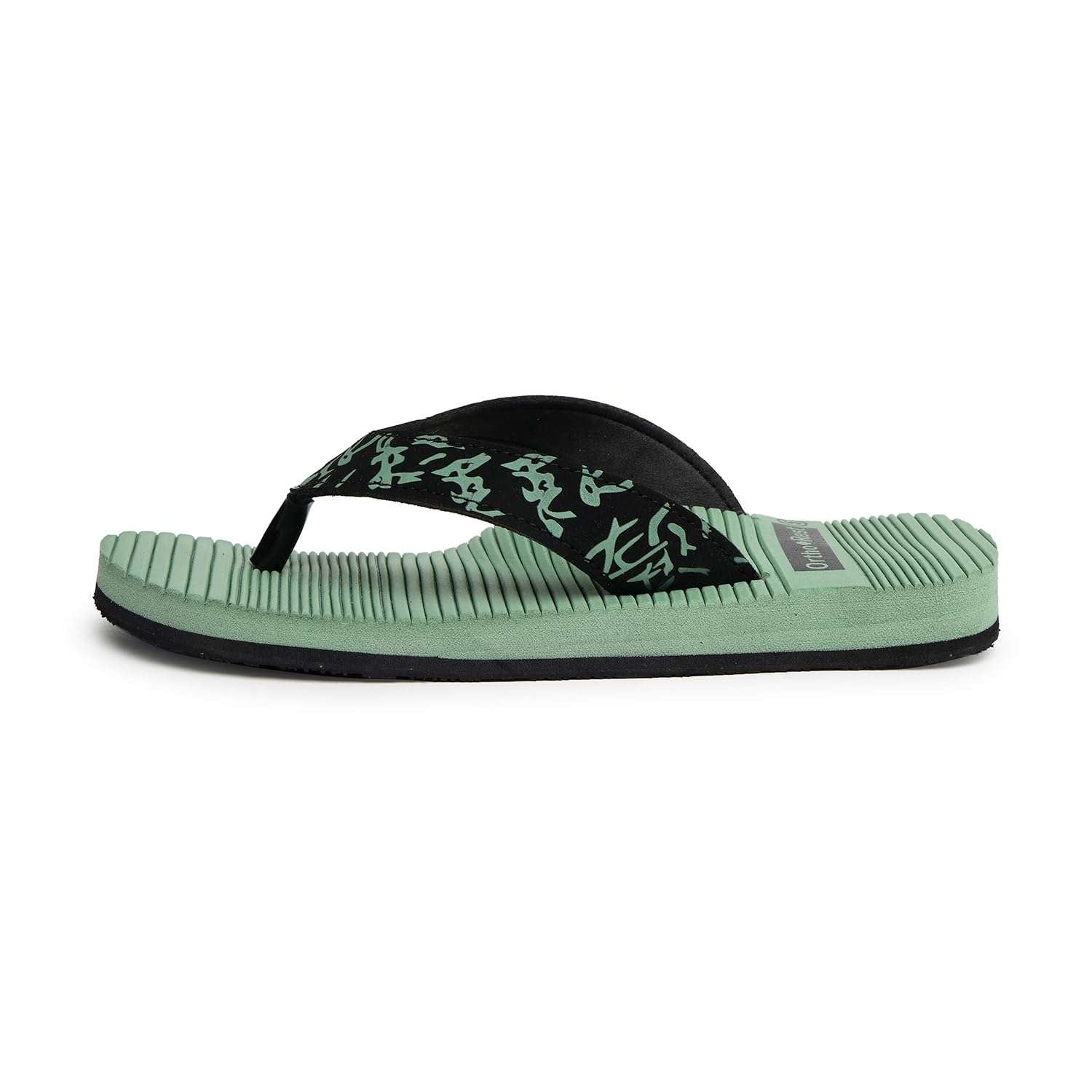 Ortho Rest Women's Comfortable and Stylish Flat Sandals Slipper | Soft Sole Casual Slip-On with back foot support (ARCH02) - Green