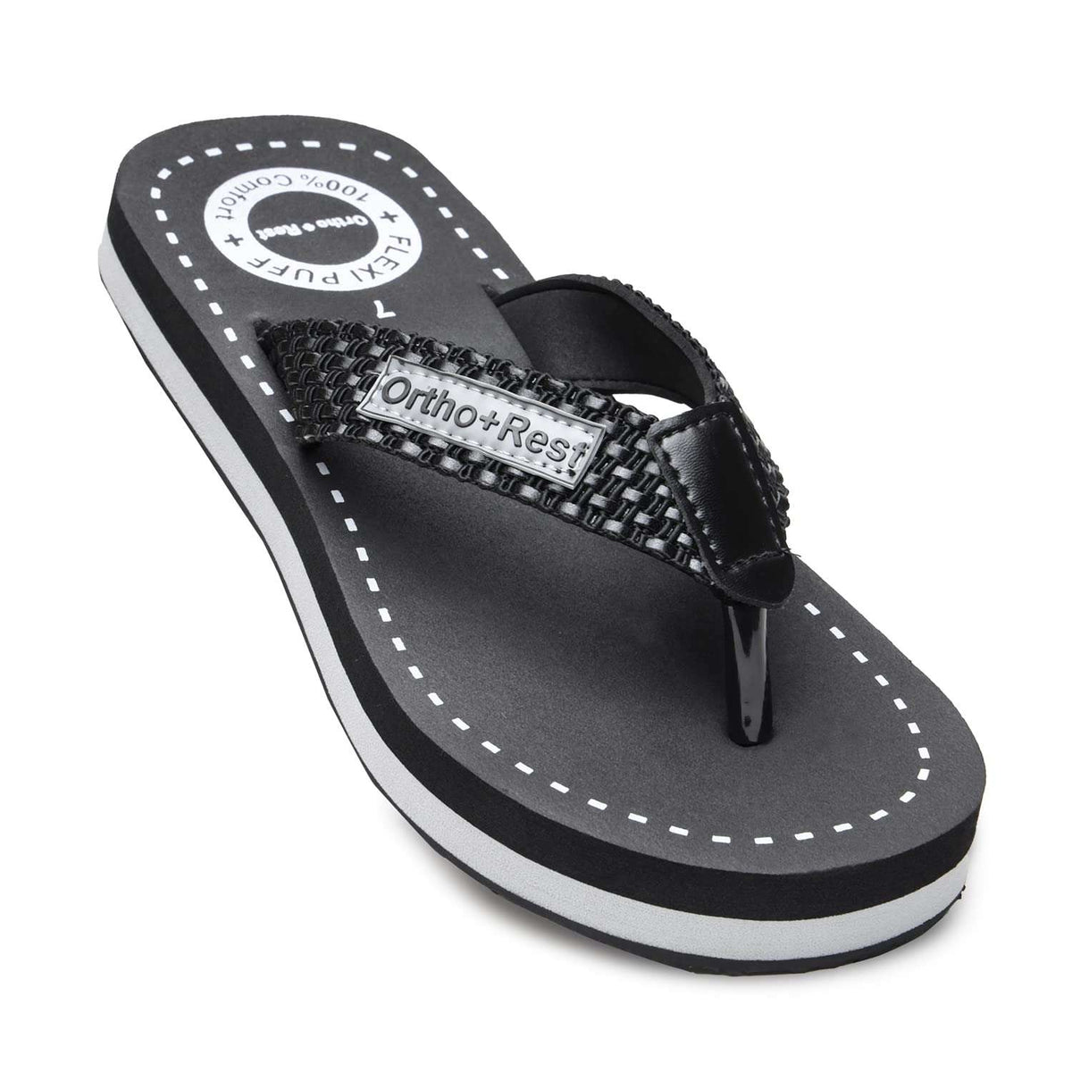 Ortho Rest Comfort Flip Flops for Man (M10000) - Black