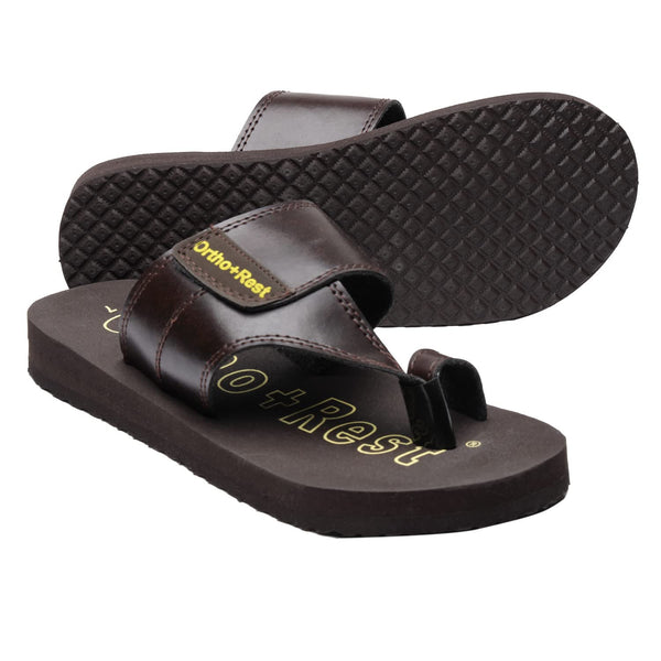Ortho Rest Extra Comfortable Ortho Slippers for Men Daily Use (M444A) - Brown