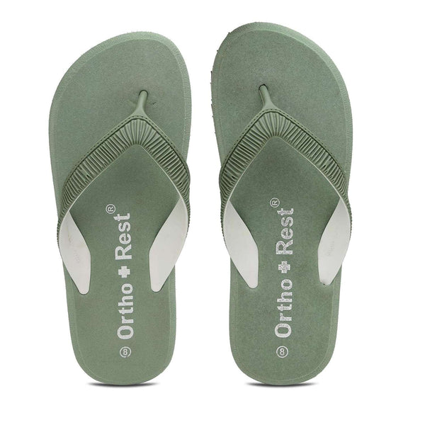 Ortho Rest  Slippers for Women with Cushioned Anti-Skid Sole (L219) - Sea Green