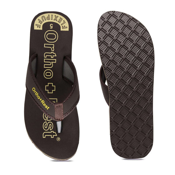 Ortho Rest Comfort Extra Soft Ortho Slippers for Women |  Doctor Chappal Footwear | Casual Flip Flops for Home Daily Use (L333) - Brown