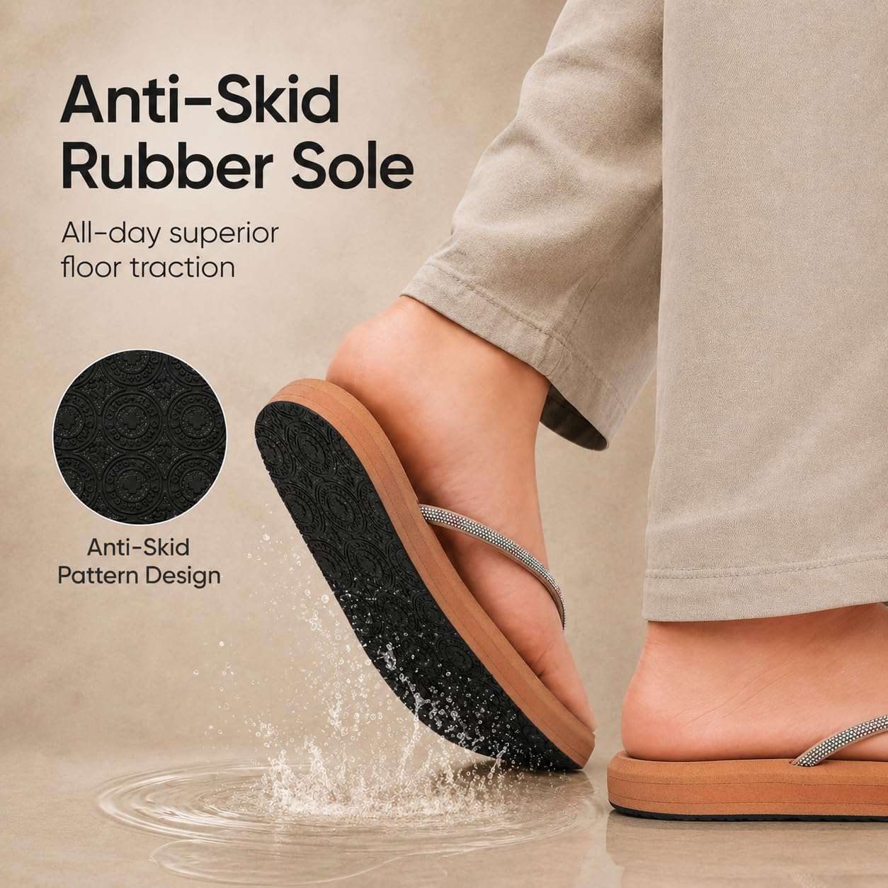 Ortho Rest Comfort Extra Soft Ortho Slippers for Women |  Doctor Chappal Footwear | Casual Flip Flops for Home Daily Use (L347) - Peach