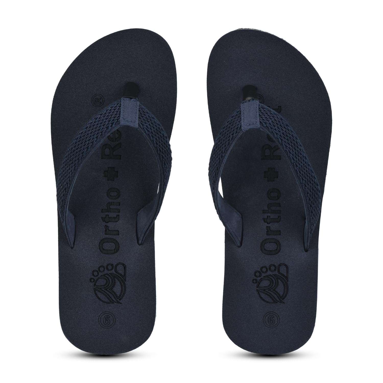 Ortho Rest Women's Comfortable and Stylish Flat Sandals Slipper | Soft Sole Casual Slip-On with back foot support (L217) - Blue