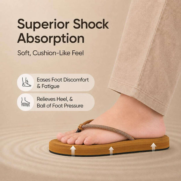 Ortho Rest Comfort Extra Soft Ortho Slippers for Women |  Doctor Chappal Footwear | Casual Flip Flops for Home Daily Use (L347) - Grey