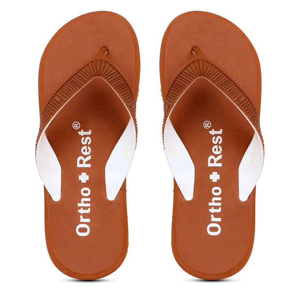 Ortho Rest  Slippers for Women with Cushioned Anti-Skid Sole (L219) - Tan