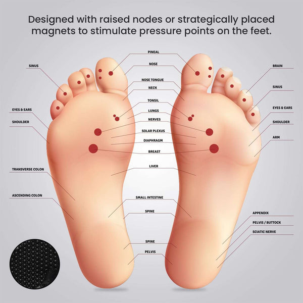 Ortho Rest  Men's Flip Flops with Acupressure Footbed (M10015) - Black