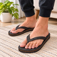 Ortho Rest Hawaii Chappal  Comfort Ortho Care, Bathroom Rubber Flip-Flops (R111) - Brown