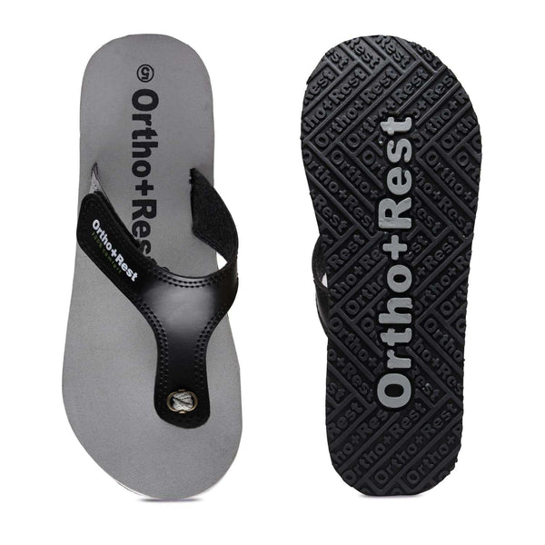 Ortho Rest Comfort Extra Soft Ortho Slippers for Women |  Doctor Chappal Footwear | Casual Flip Flops for Home Daily Use (L700) - Grey
