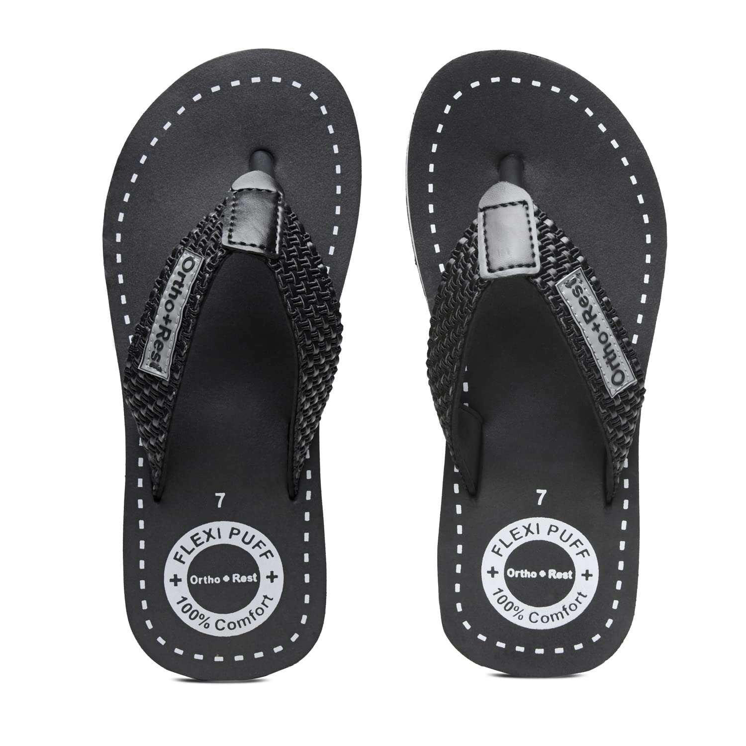 Ortho Rest Comfort Flip Flops for Man (M10000) - Black