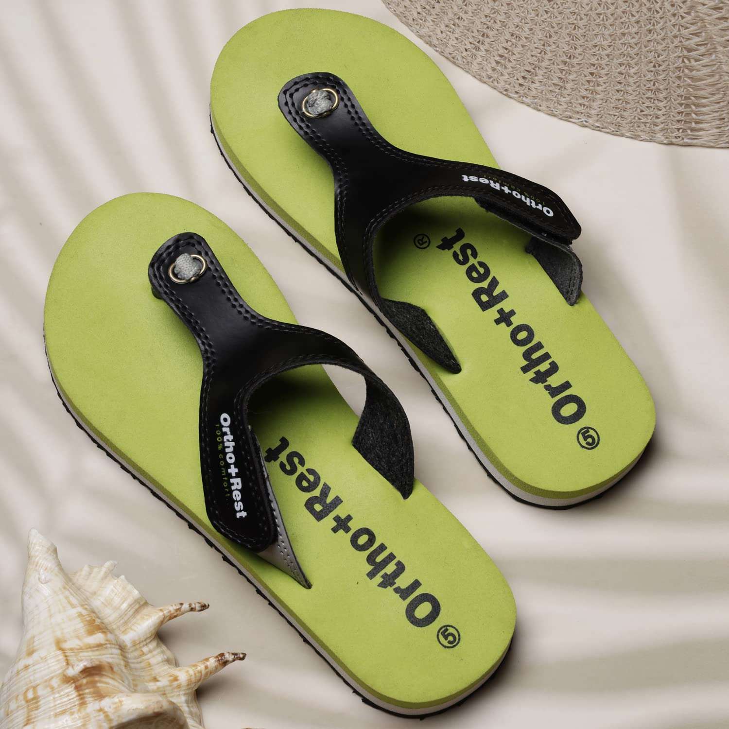 Ortho Rest Comfort Extra Soft Ortho Slippers for Women |  Doctor Chappal Footwear | Casual Flip Flops for Home Daily Use (L700) - Olive