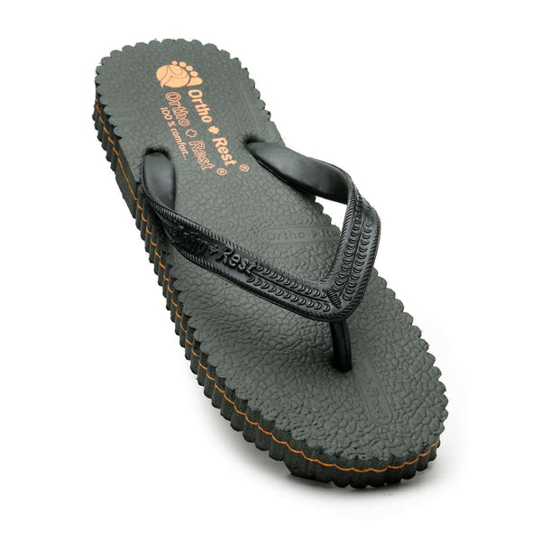 Ortho Rest Hawaii Chappal  Comfort Ortho Care, Bathroom Rubber Flip-Flops (R111) - Green