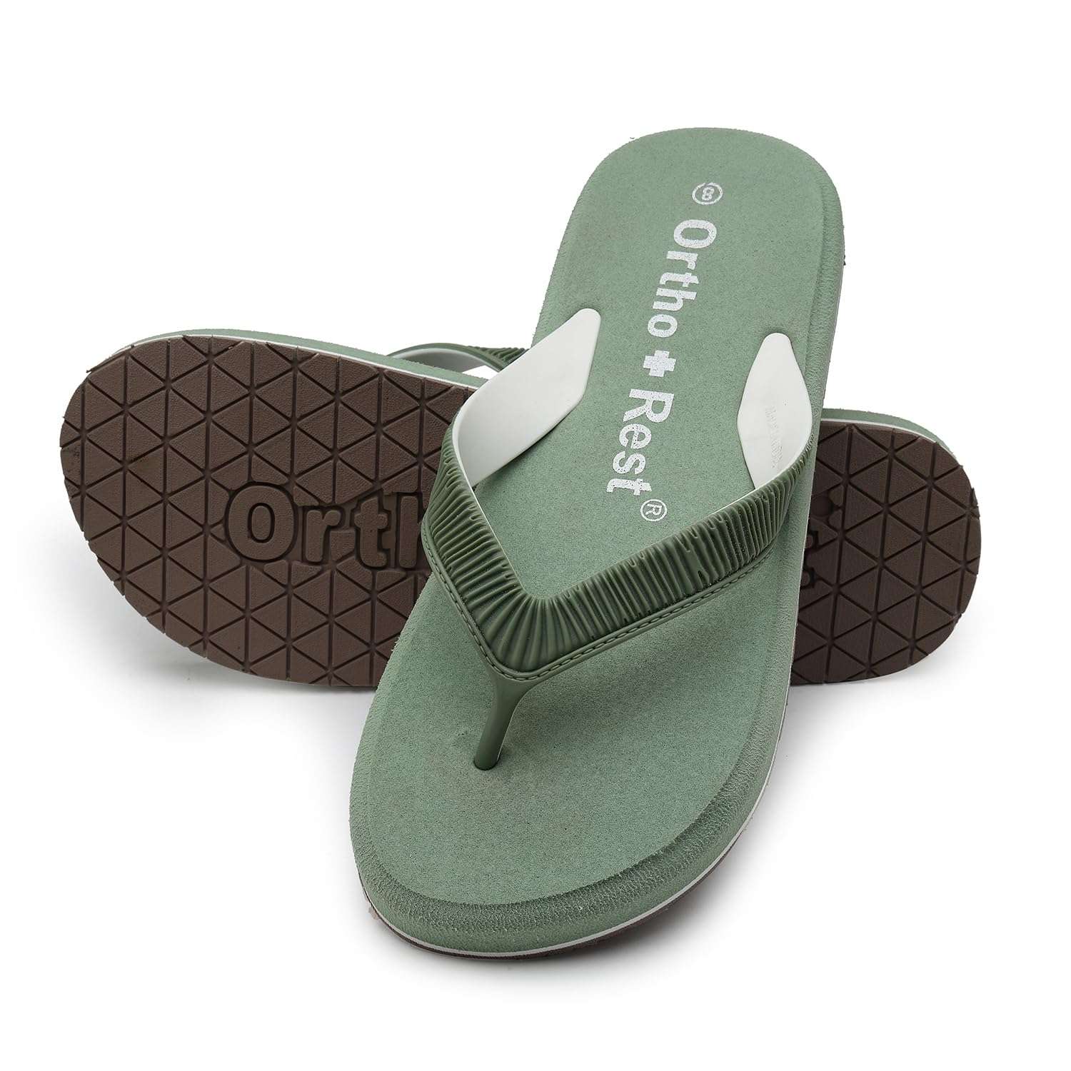 Ortho Rest  Slippers for Women with Cushioned Anti-Skid Sole (L219) - Sea Green