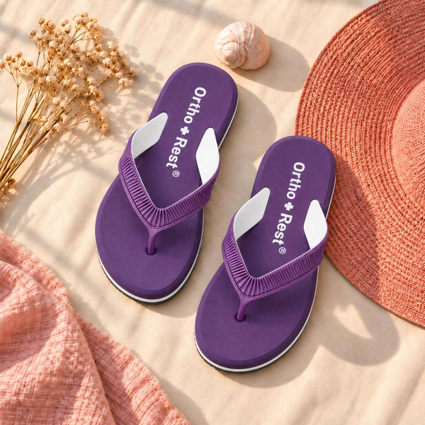 Ortho Rest  Slippers for Women with Cushioned Anti-Skid Sole (L219) - Purple