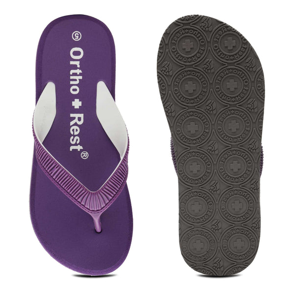 Ortho Rest  Slippers for Women with Cushioned Anti-Skid Sole (L219) - Purple