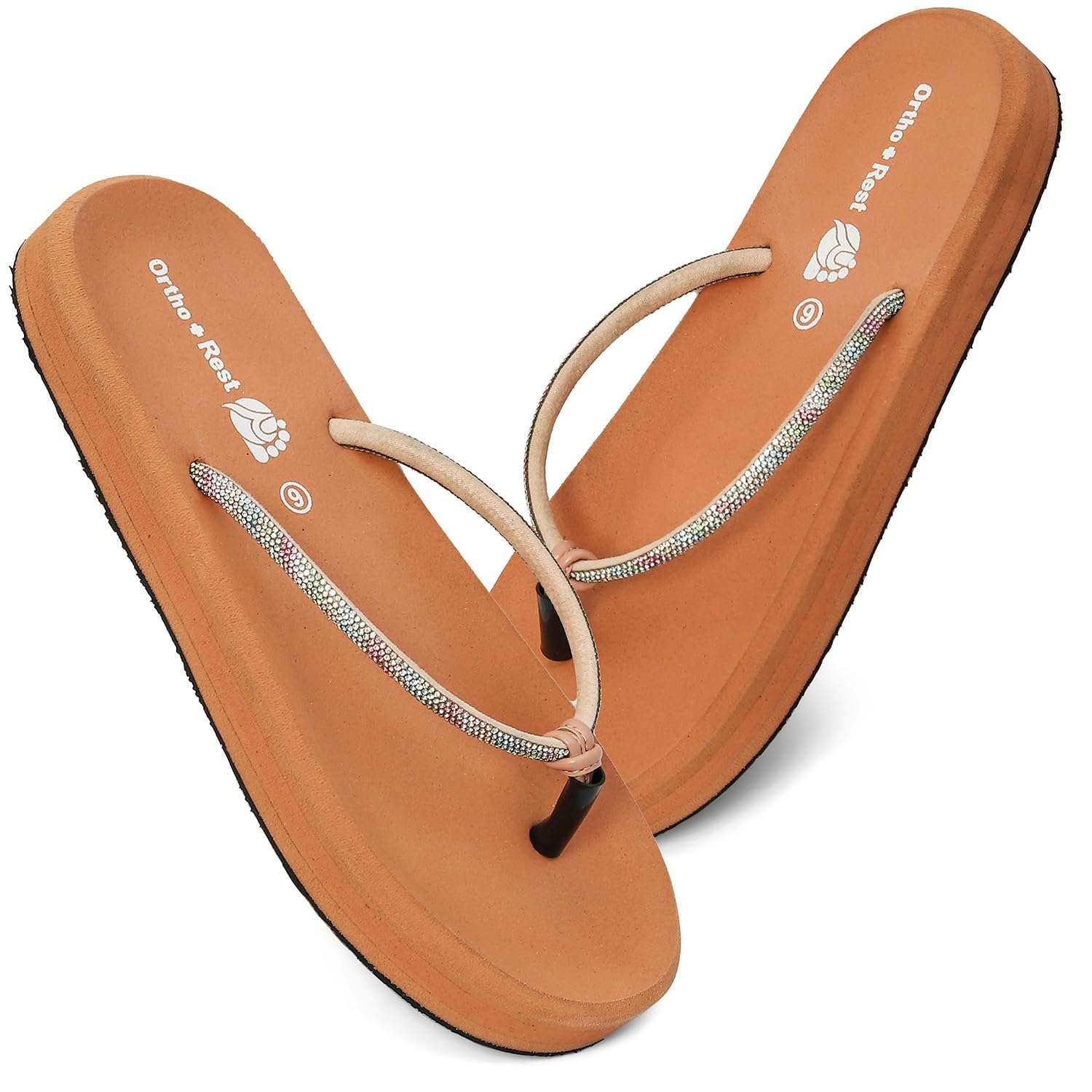 Ortho Rest Comfort Extra Soft Ortho Slippers for Women |  Doctor Chappal Footwear | Casual Flip Flops for Home Daily Use (L347) - Peach