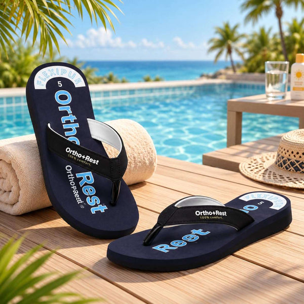 Ortho Rest Comfort Extra Soft Ortho Slippers for Women |  Doctor Chappal Footwear | Casual Flip Flops for Home Daily Use (L222) - Blue