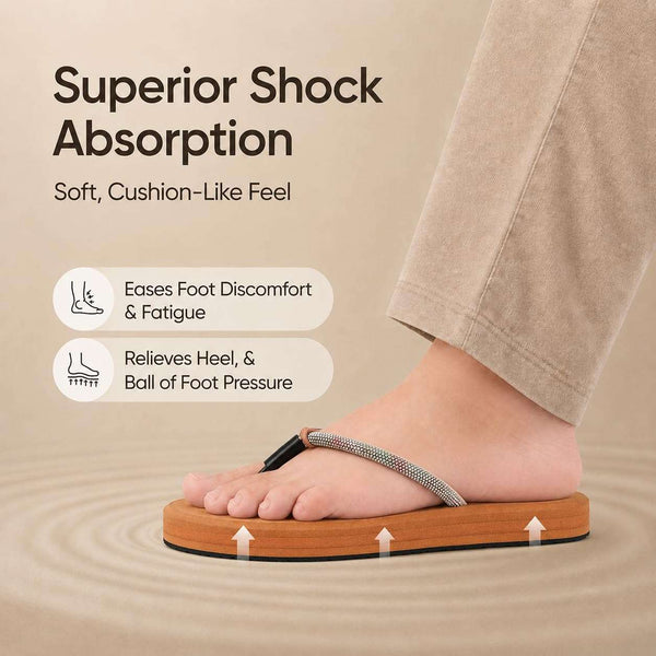 Ortho Rest Comfort Extra Soft Ortho Slippers for Women |  Doctor Chappal Footwear | Casual Flip Flops for Home Daily Use (L347) - Peach