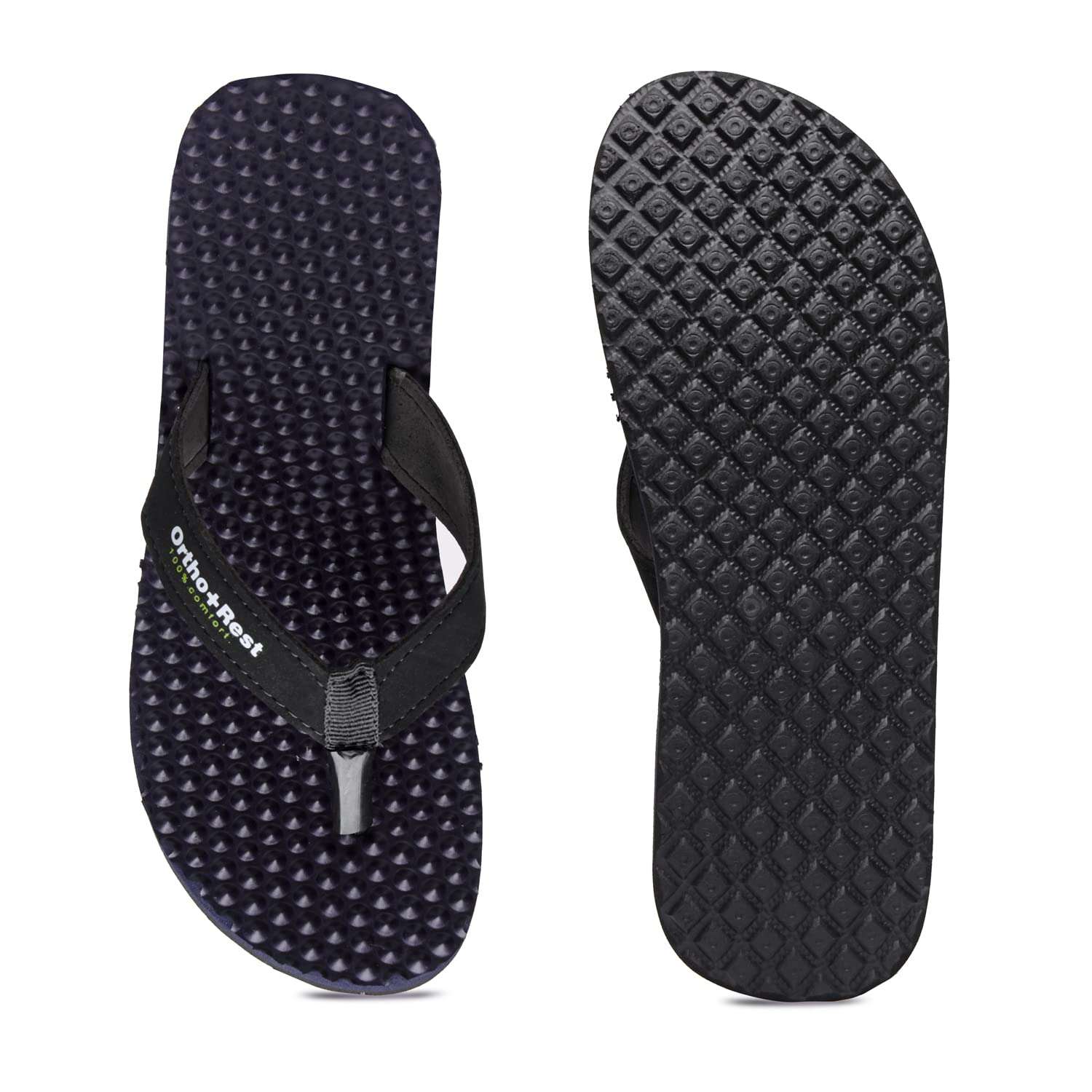 Ortho Rest Women's Comfortable and Stylish Flat Sandals Slipper | Soft Sole Casual Slip-On with back foot support (L777) - Blue