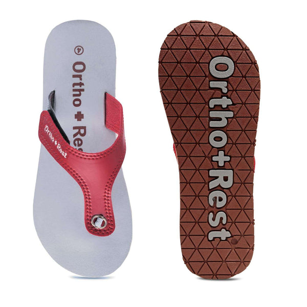 Ortho Rest Comfort Extra Soft Ortho Slippers for Women |  Doctor Chappal Footwear | Casual Flip Flops for Home Daily Use (L700) - Maroon