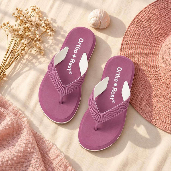 Ortho Rest  Slippers for Women with Cushioned Anti-Skid Sole (L219) - Pink