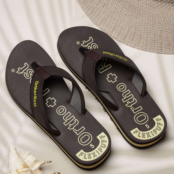 Ortho Rest Comfort Extra Soft Ortho Slippers for Women |  Doctor Chappal Footwear | Casual Flip Flops for Home Daily Use (L333) - Brown