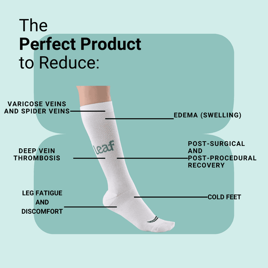 Leaf ortho Compression therapy socks Set of 3 pairs White/Navy/Black