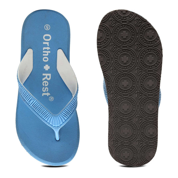 Ortho Rest  Slippers for Women with Cushioned Anti-Skid Sole (L219) - Sky Blue