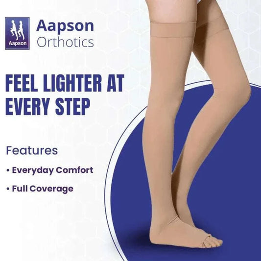 APSOPRESS Class I Compression Stockings – Thigh High Diabetic Shoe - An Ortho Shoes Company