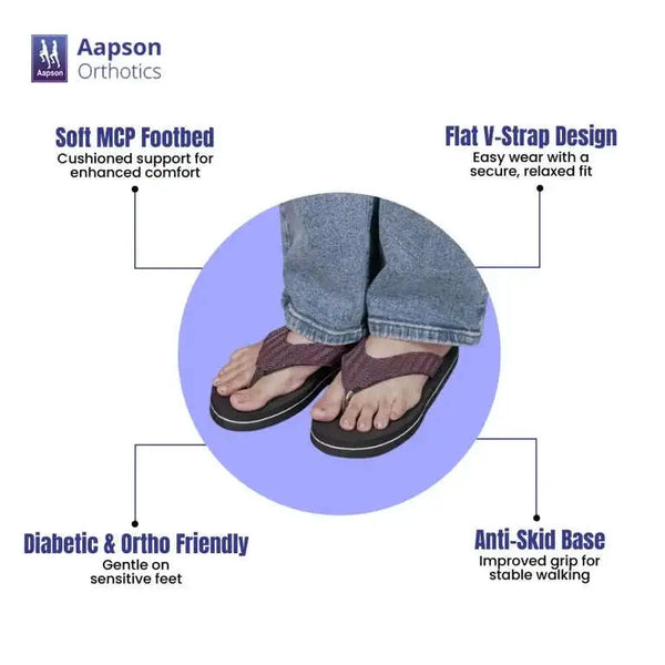 ApsoLite F MCP Hawai Slippers (Male / Female) Diabetic Shoe - An Ortho Shoes Company