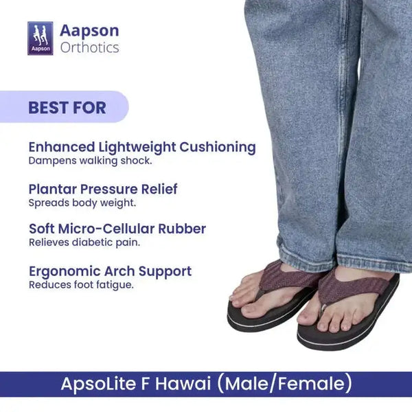 ApsoLite F MCP Hawai Slippers (Male / Female) Diabetic Shoe - An Ortho Shoes Company