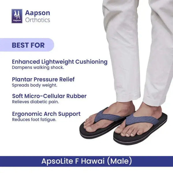 ApsoLite F MCP Hawai Slippers (Male / Female) Diabetic Shoe - An Ortho Shoes Company