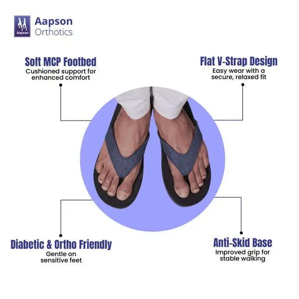 ApsoLite F MCP Hawai Slippers (Male / Female) Diabetic Shoe - An Ortho Shoes Company