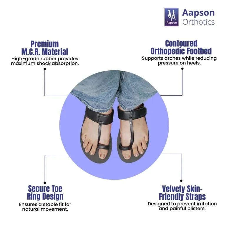 M.C.R. Footwear Toe Ring Slippers (Male / Female) Diabetic Shoe - An Ortho Shoes Company
