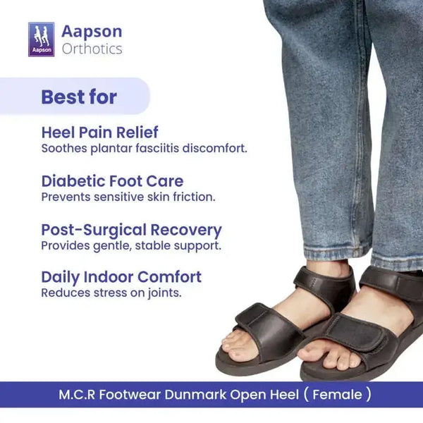 Micro Cellular Rubber Footwear Dunmark Open Heel (Male / Female ) Diabetic Shoe - An Ortho Shoes Company