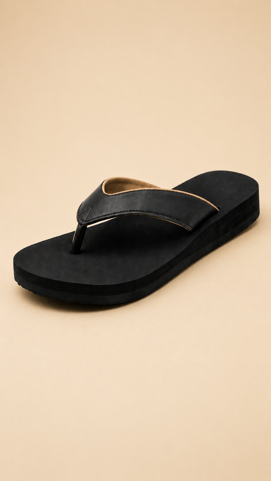 Delight Women's Orthopedic Black Footwear for Comfort
