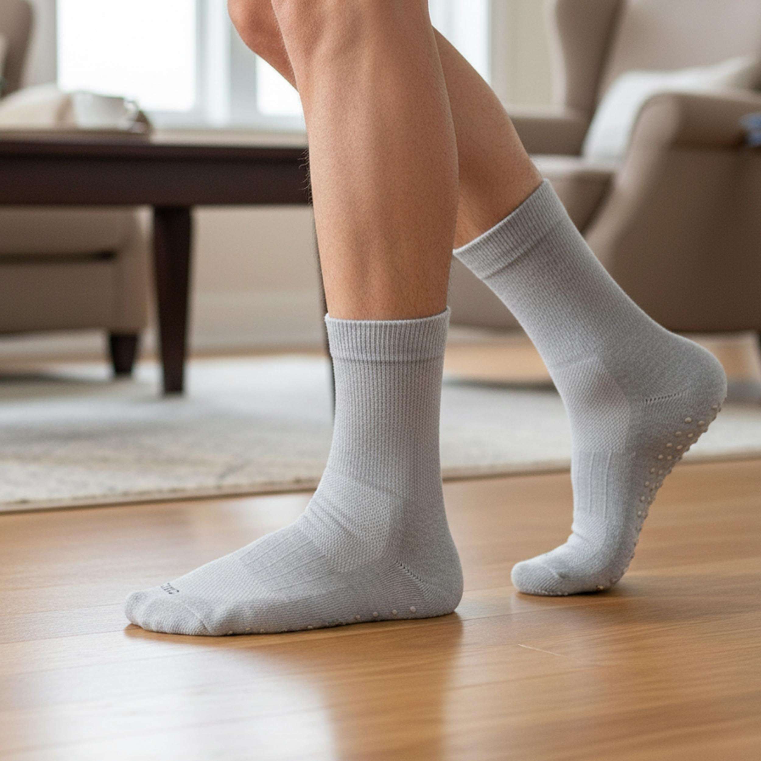 Soft Cushioned Everyday Socks – Grey & Black (Pack of 2)