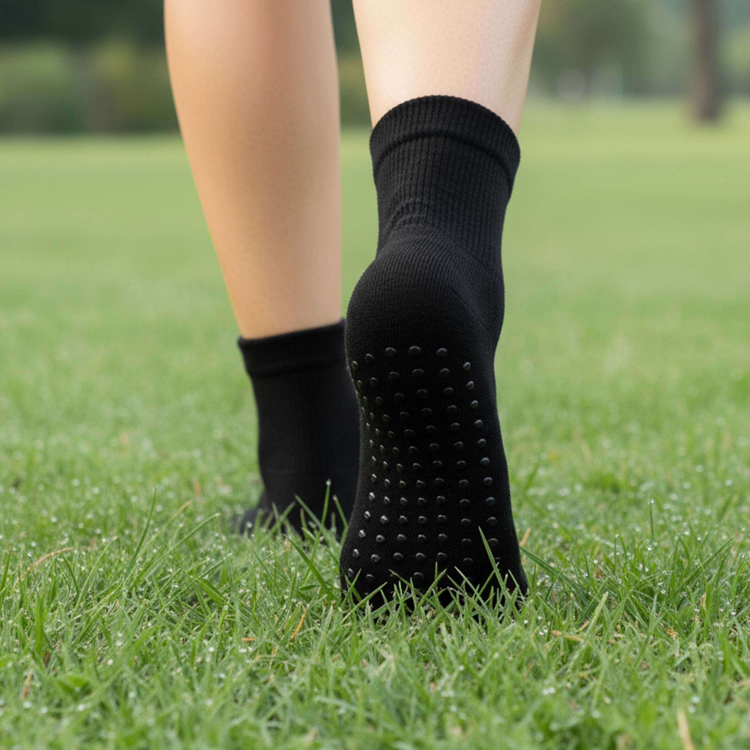Soft Cushioned Everyday Socks – Grey & Black (Pack of 2)