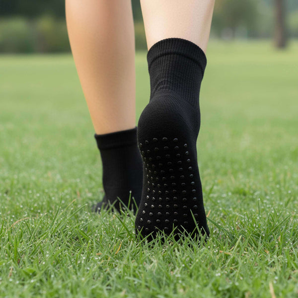 Soft Cushioned Everyday Socks – Grey & Black (Pack of 2) Diabetic Shoe - An Ortho Shoes Company