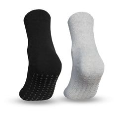 Soft Cushioned Everyday Socks – Grey & Black (Pack of 2) Diabetic Shoe - An Ortho Shoes Company