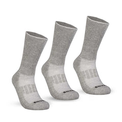 Montac Half Terry Full Length Silver Diabetic Socks for Men and Women | Soft, Cushioned Support with Non-Binding Top | Ideal for Sensitive Feet and Diabetic Care-Black ,Skin & Grey| Pack of 3