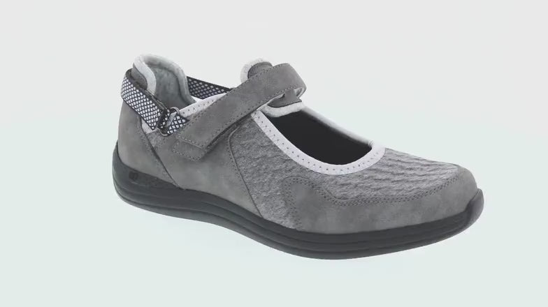 Stylish Drew Buttercup women’s diabetic and orthopedic sandal with adjustable straps and soft, stretchy uppers for comfort.